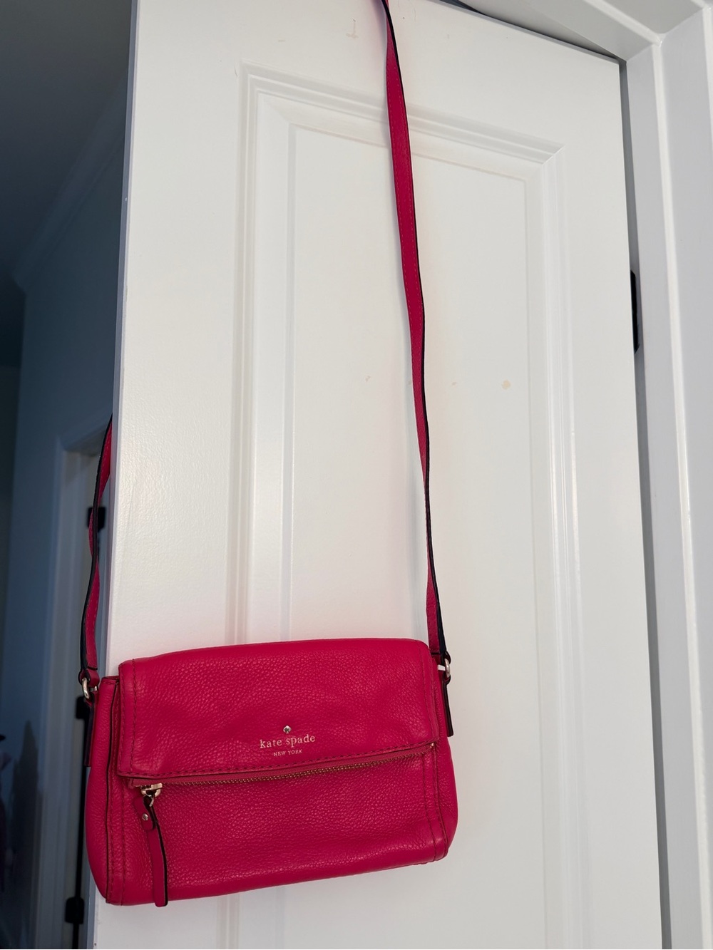 kate spade Hot Pink Pebbled Leather Crossbody Bag